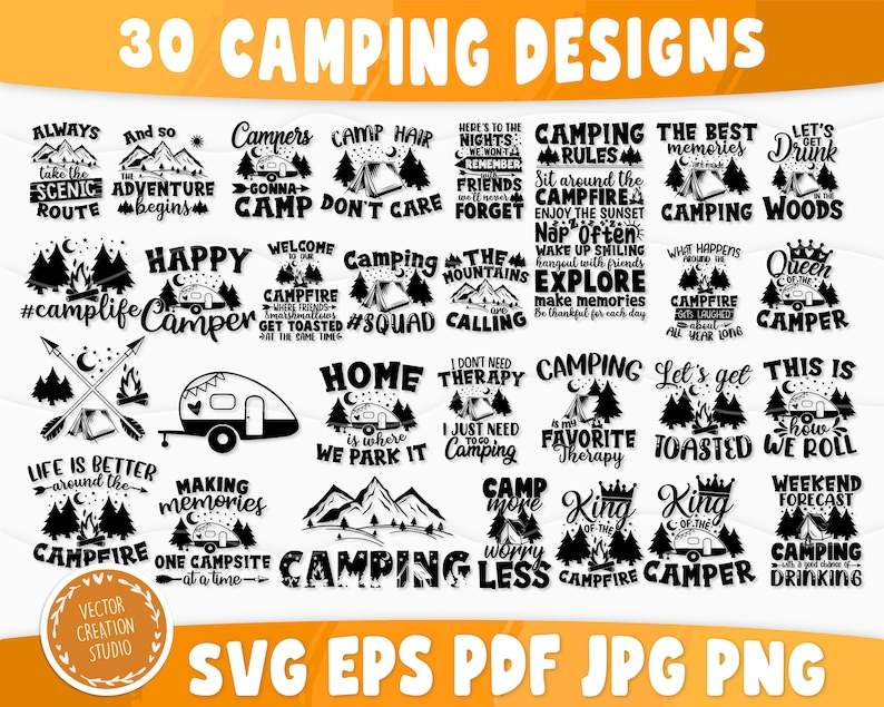 Free Camping SVG: Welcome to Our Campsite Camping Bucket » The Denver  Housewife