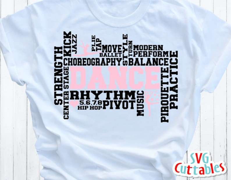 Dance Svg, Dance SVG - Dance Word Art svg - Cut File - Dance Team - Subway Art - Silhouette - Cricut - Digital Download#1