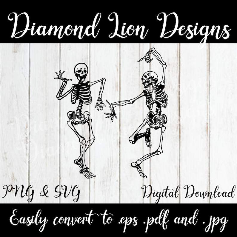 Dancing Skeleton Svg, Dancing Skeletons︱Shirt Font︱SVG︱PNG︱Instant Download︱Halloween︱Funny Saying 