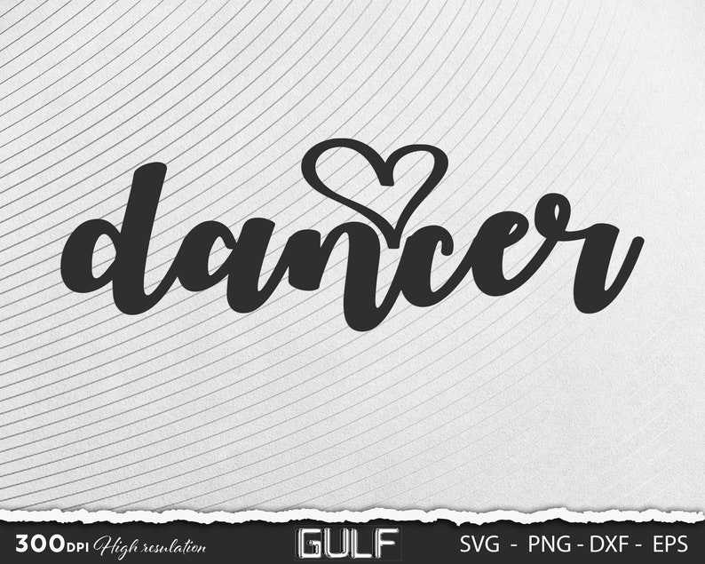 Silhouette Dance Svg, Dancer SVG Cut File for Cricut - Dancer Cutout Svg - Dancer Heart SVG for Dancers