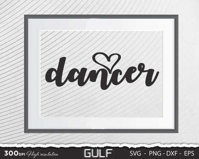 Silhouette Dance Svg, Dancer SVG Cut File for Cricut - Dancer Cutout Svg - Dancer Heart SVG for Dancers#4