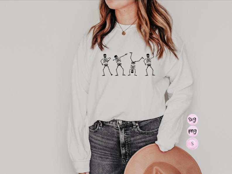Dancing Skeleton Svg, Dancing Skeleton Svg Png - Ghouls Rule Morning Pumpkin Fall Pumpkin Spice Coffee Retro Svg Printable PNG 