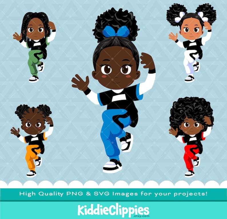 Hip Hop Dance Svg, Black Hip Hop Girl Clipart PNG & SVG | Hip Hop Dancer 