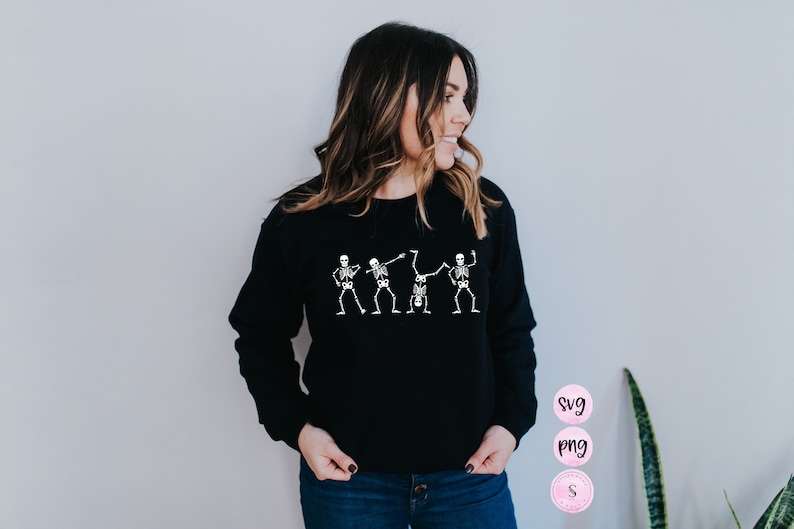 Dancing Skeleton Svg, Dancing Skeleton Svg Png - Ghouls Rule Morning Pumpkin Fall Pumpkin Spice Coffee Retro Svg Printable PNG