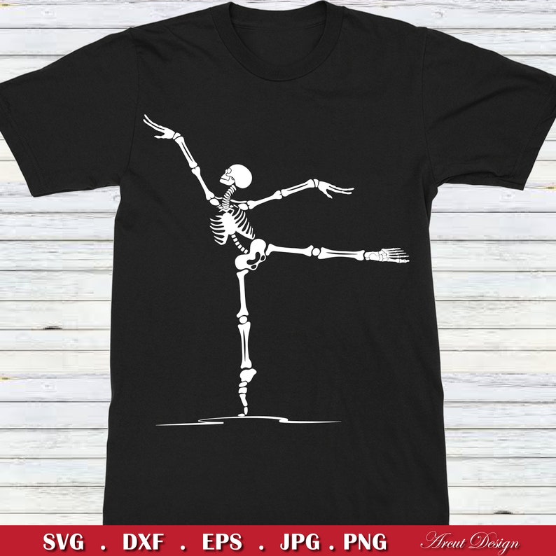 Dancing Skeleton Svg, Ballet Skeleton Svg - International Dance Day - Ballerina Skeleton Svg - Halloween Skeleton svg