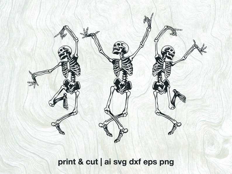 Dancing Skeleton Svg, Dancing Skeletons Svg - Halloween T-Shirt Design - Skeleton Dance Svg 