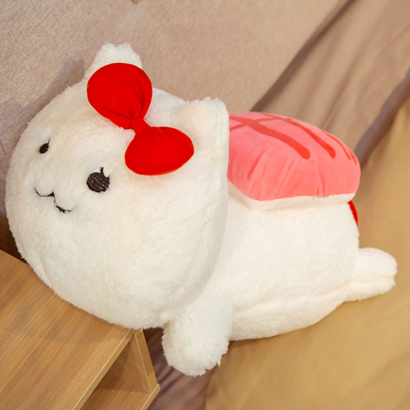 The cute sushi plush toy pillow sells salmon sushi one by one. The color  and size are slightly different. 1PC Japan Sushi Shape Plush Toys Stuffed  Soft Sofa Cushion Gifts for Kids