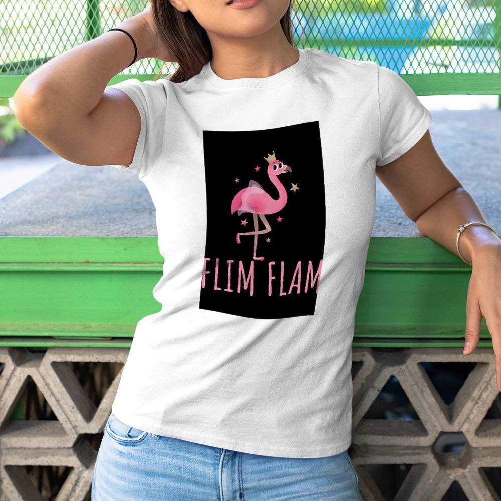 FLIM FLAM Flamingo Don't Burn Mens T-Shirt - BLACK