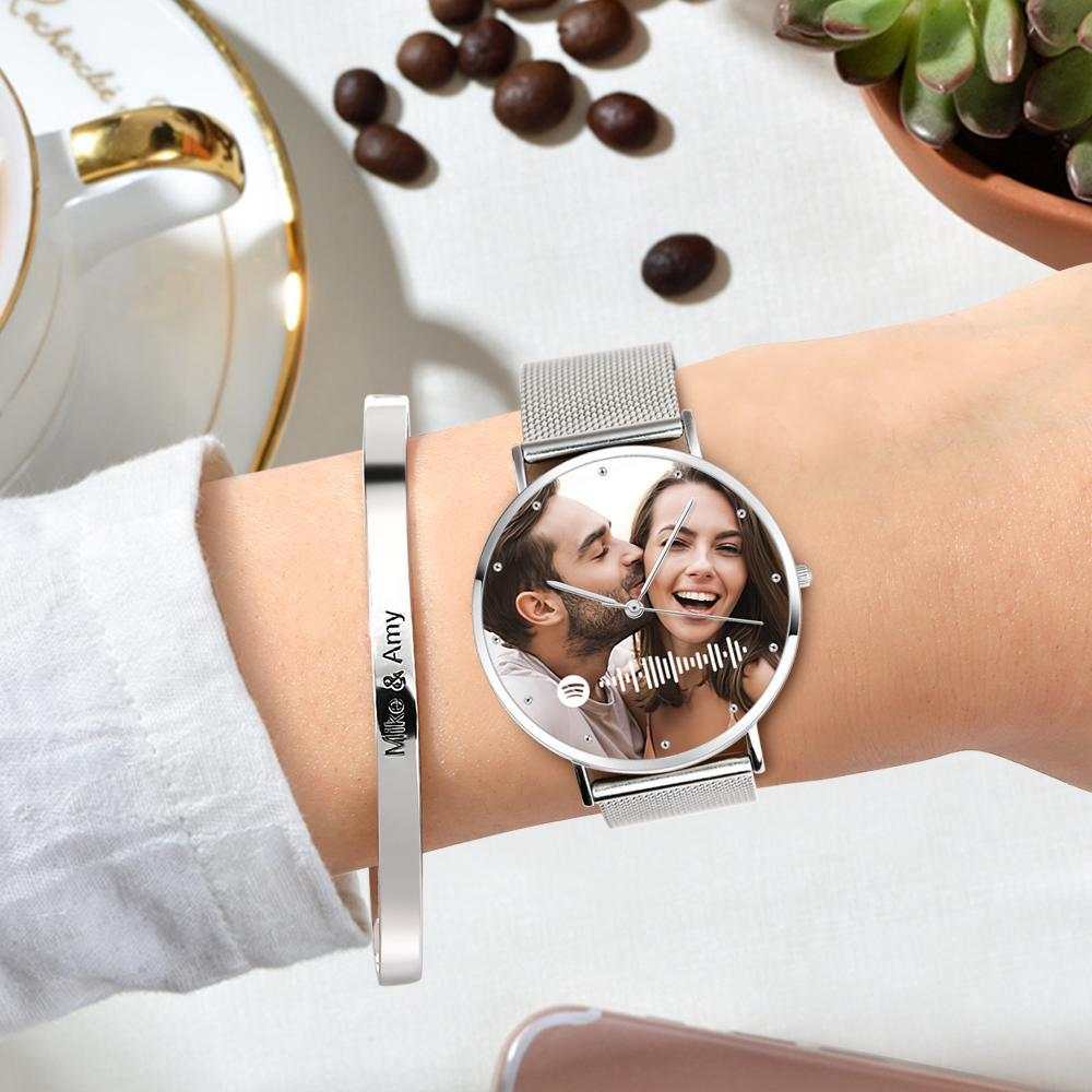 Montre Personnalis e Spotify Code Watch Musique Grav e Montre