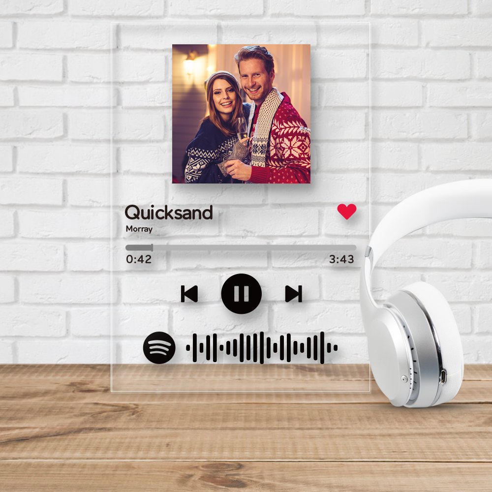 souleather Spotify Tableau de musique en verre personnalisé avec