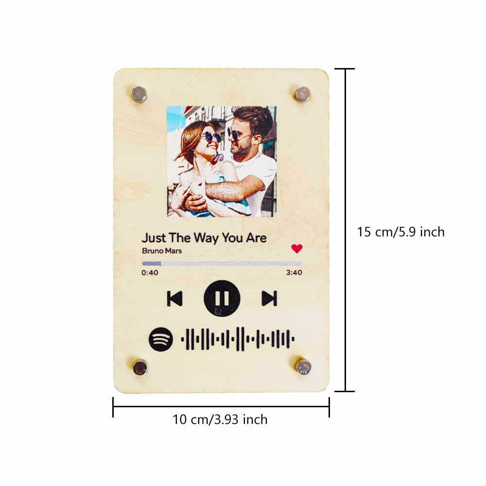 Support acrylique de musique de plaque Spotify personnalisé, photo