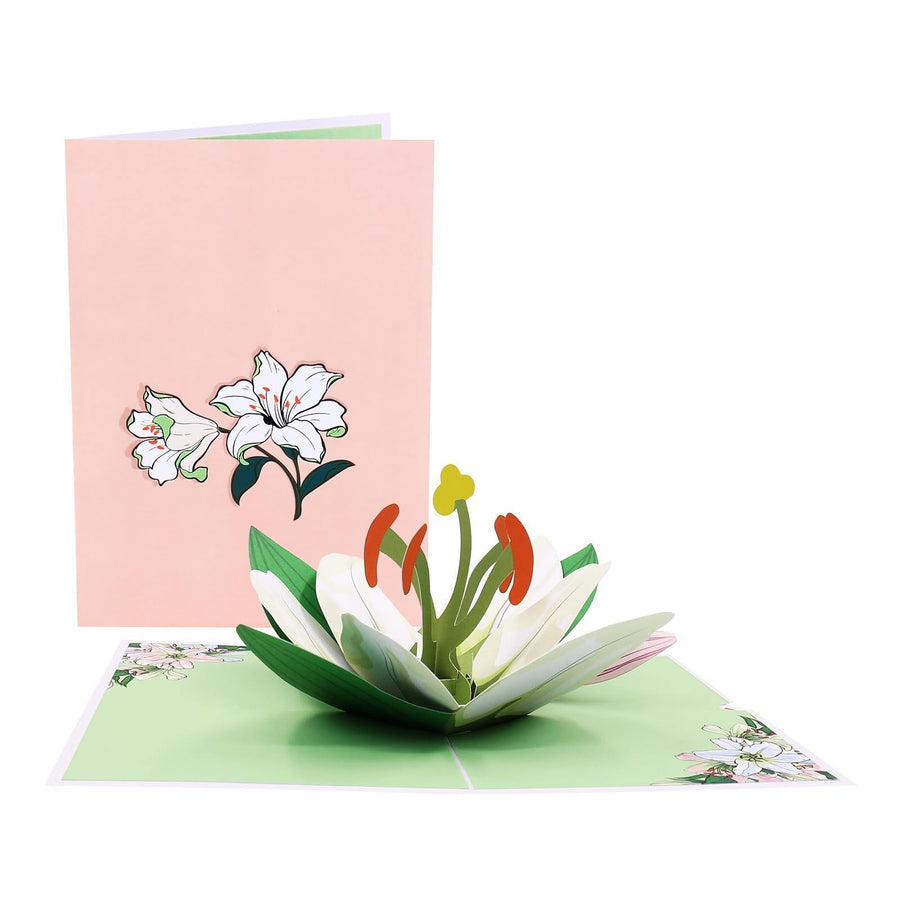 Lily Flower Bloom Pop up Card 3D Pop up Box pour la fête des mères ...