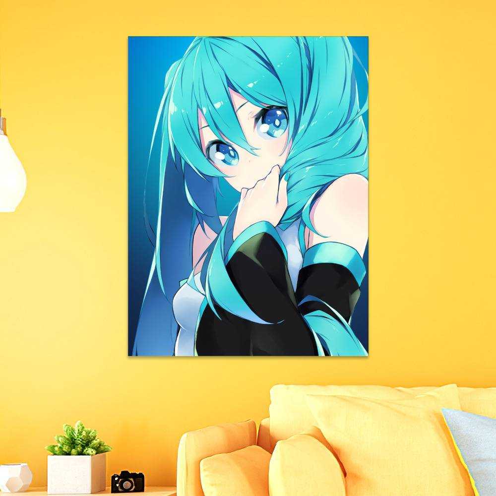 Miku Poster Anime Girls Poster Wall Art Sticky Poster