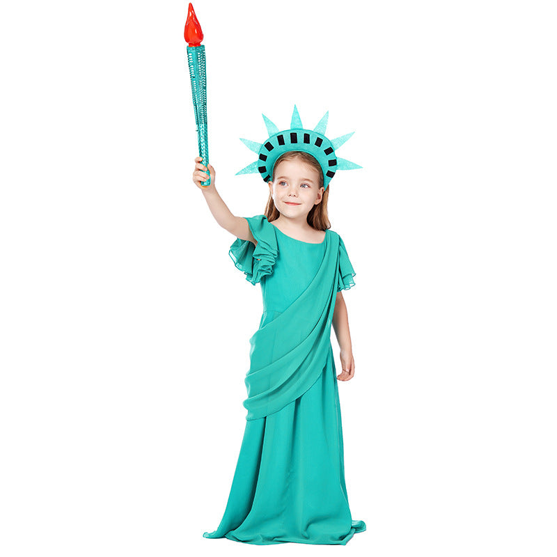 Halloween Costume for Girls Statue of Liberty Cosplay Costume