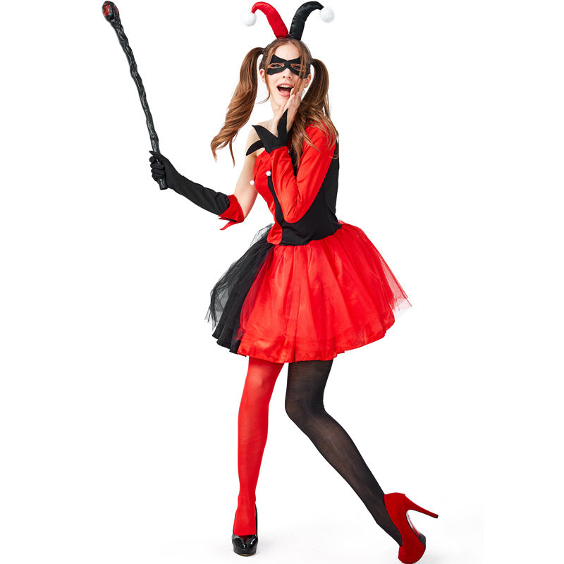 Halloween Costume for Women Circus Clown Harley Quinn Cosplay Costume Halloween Costumes