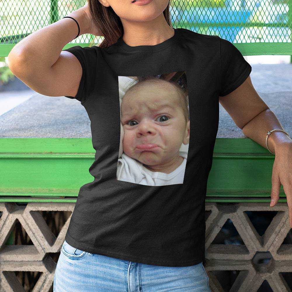 Huh Meme T-shirt Sad Baby T-shirt Cotton Shirt