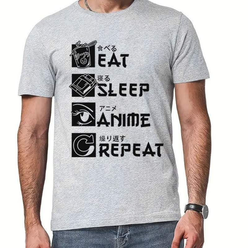 Gifts for men under 10 dollars: EAT SLEEP ANIME katakana REPEAT