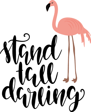Flamingo Svg Free, Stand Tall Darling Flamingo Svg#1