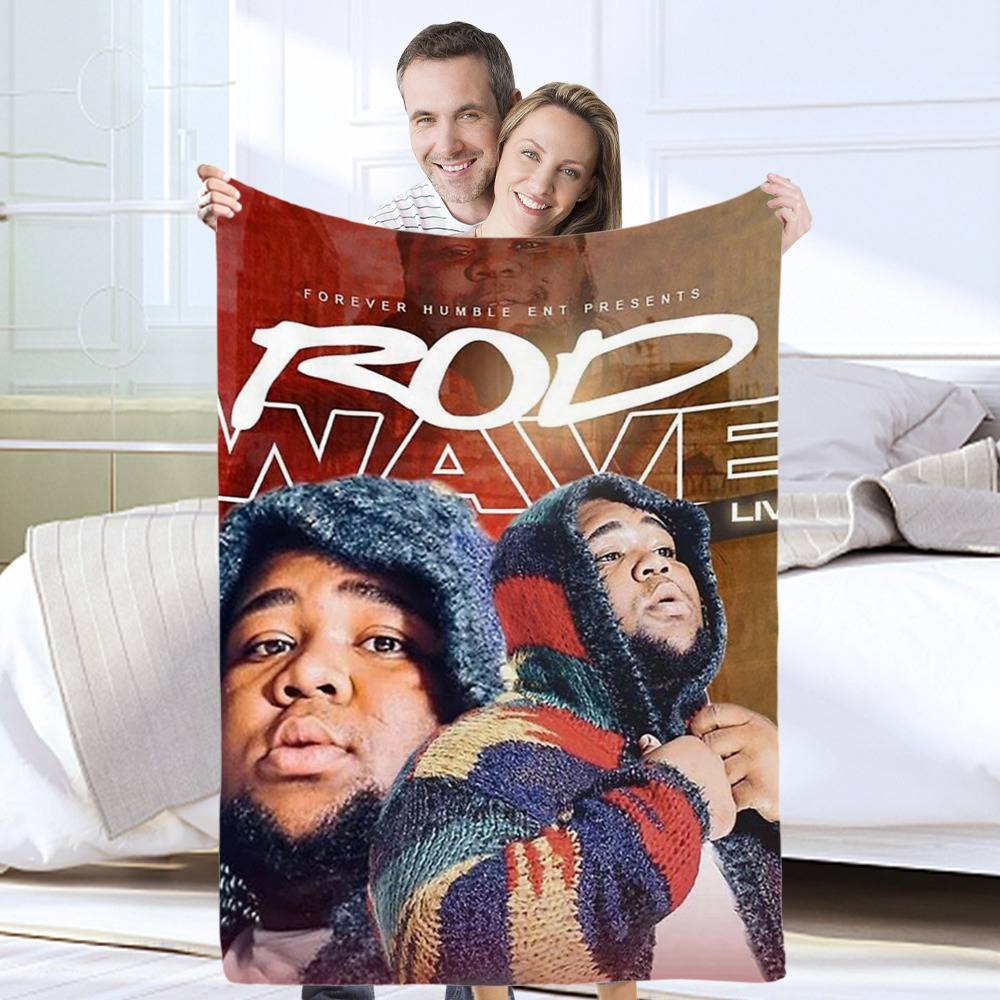 Rod Wave Blanket Classic Celebrity Blanket Rodwavemerch store Rod wave blanket classic celebrity blanket rodwavemerch store