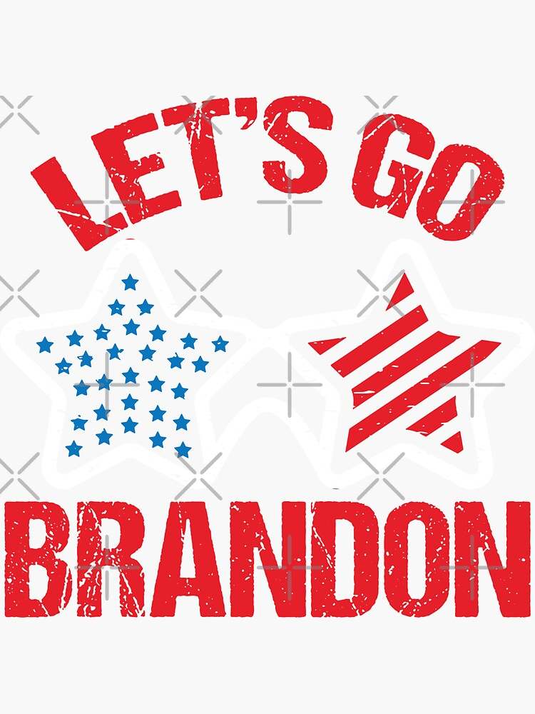 Red White and Blue Let's Go Brandon Sticker