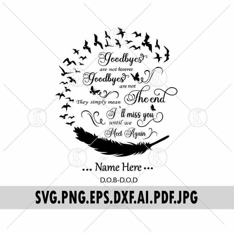 Rest In Peace SVG RIP SVG Memorial SVG Image PNG Image In Loving