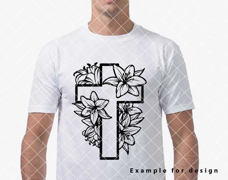In Loving Memory Cross Svg, Floral Cross Svg - Cross and Flowers Svg - Floral Svg - Christian Svg - Religious Svg#4