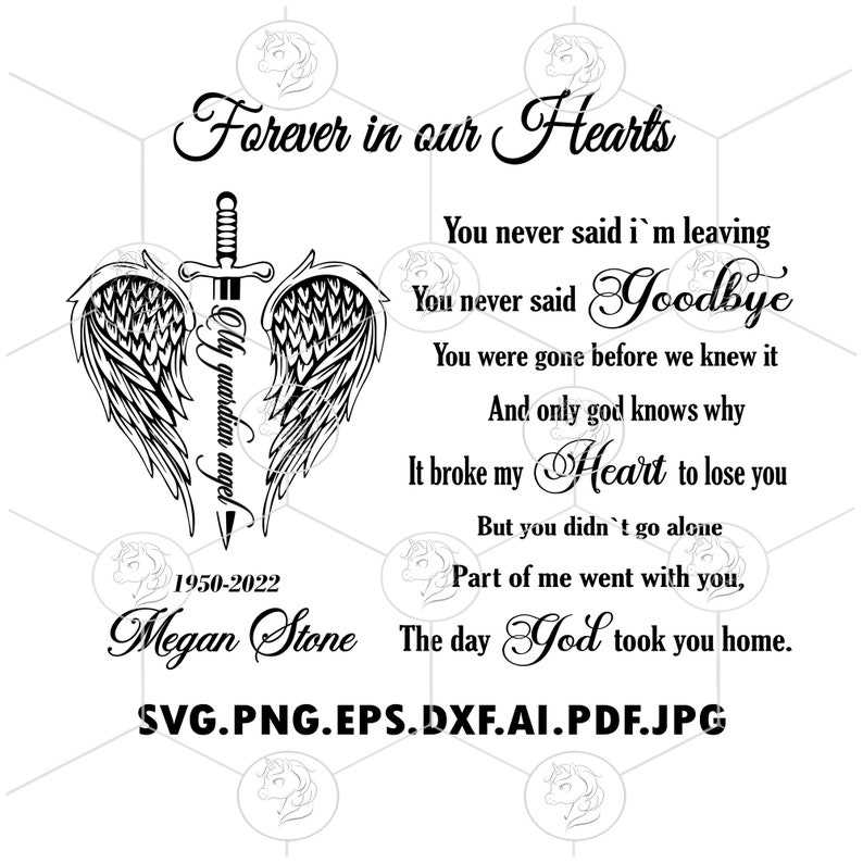 Rest In Peace SVG RIP SVG Memorial SVG Image PNG Image In Loving