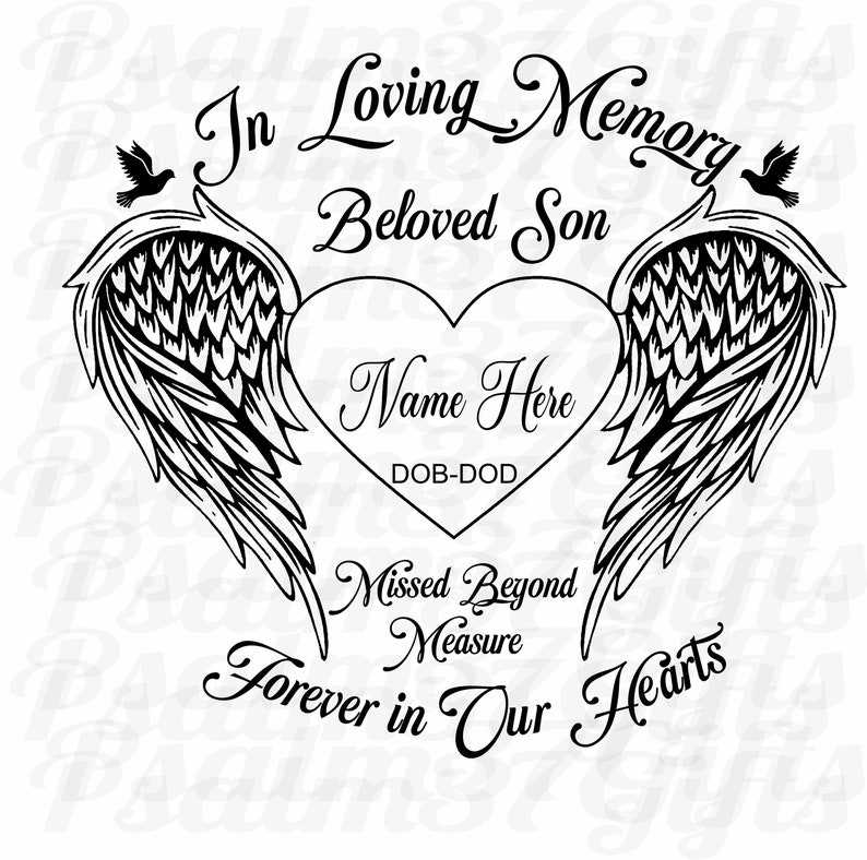 Svg in Loving Memory Decals 