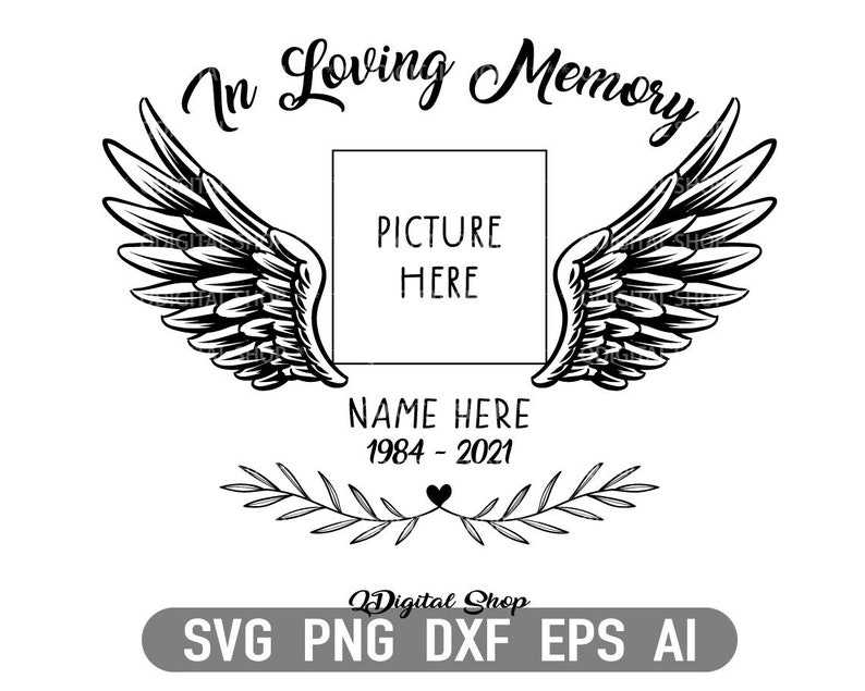 Rest In Peace SVG RIP SVG Memorial SVG Image PNG Image In Loving