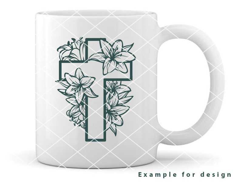 In Loving Memory Cross Svg, Floral Cross Svg - Cross and Flowers Svg - Floral Svg - Christian Svg - Religious Svg#6