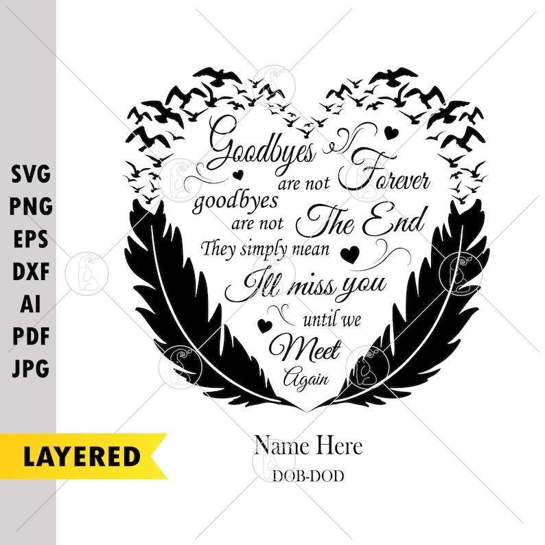 Rest In Peace SVG RIP SVG Memorial SVG Image PNG Image In Loving