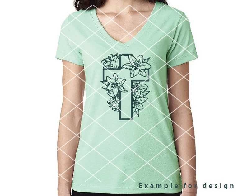 In Loving Memory Cross Svg, Floral Cross Svg - Cross and Flowers Svg - Floral Svg - Christian Svg - Religious Svg#5