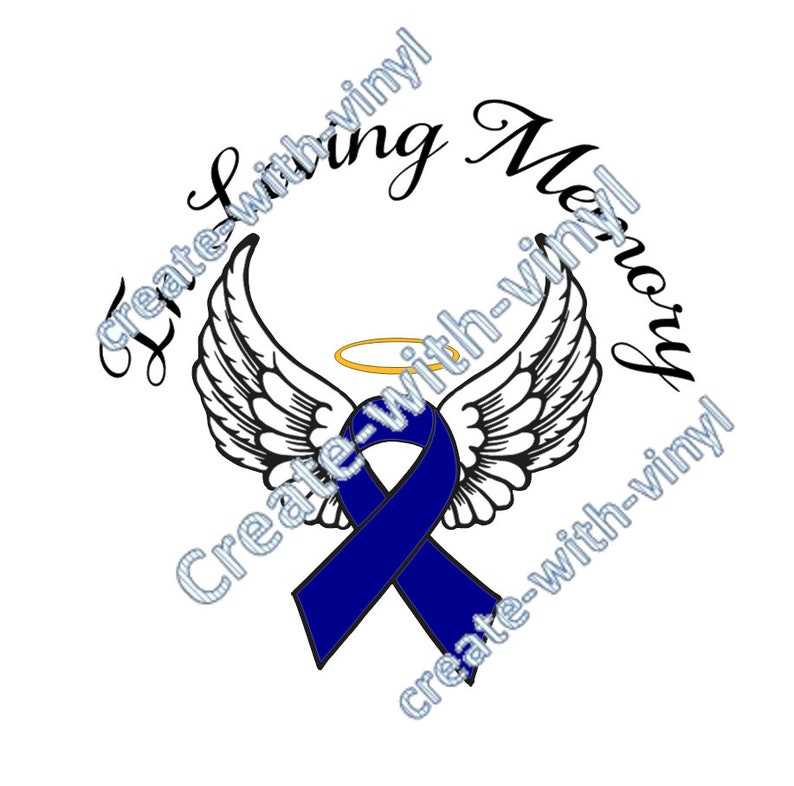 In Loving Memory Wings Svg, CANCER in MEMORY of SVG file - Embroidery svg files#3