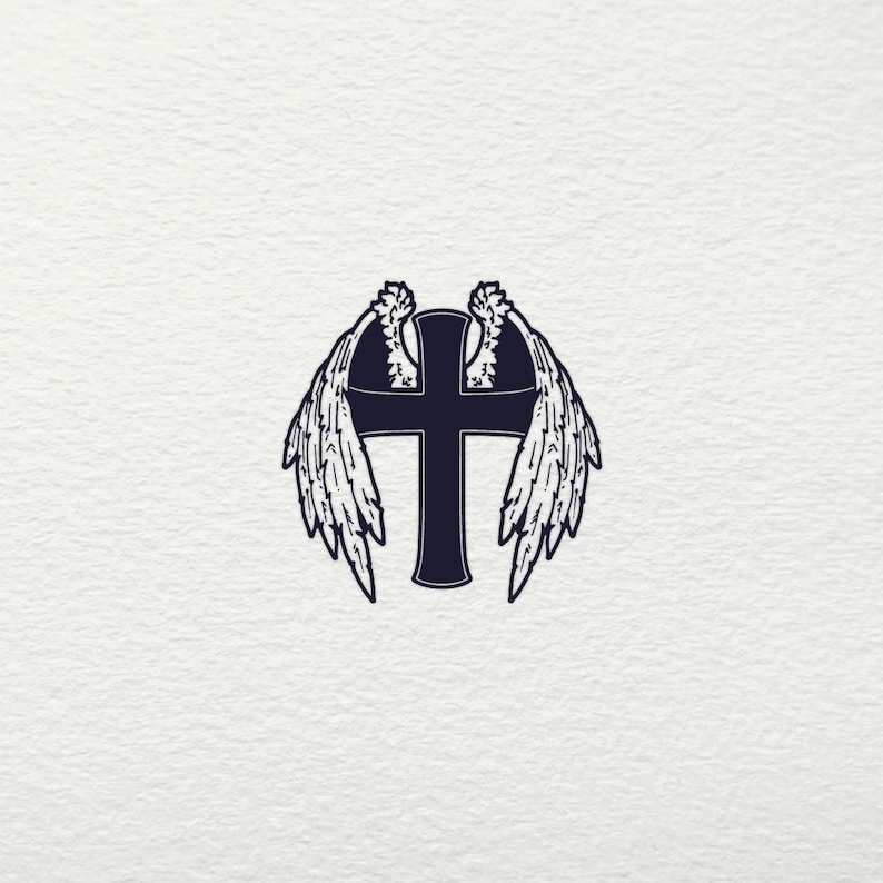 In Loving Memory Cross Svg, Cross Memorial SVG Angel Wings Crucifix SVG Files for Cricut Silhouette