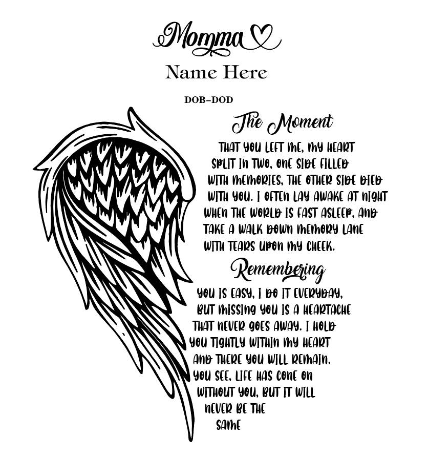In Loving Memory Svg, In Memory of Momma Memorial Svg For Cricut Remembering You Is Easy - Rest In Peace Forever In Our Hearts 