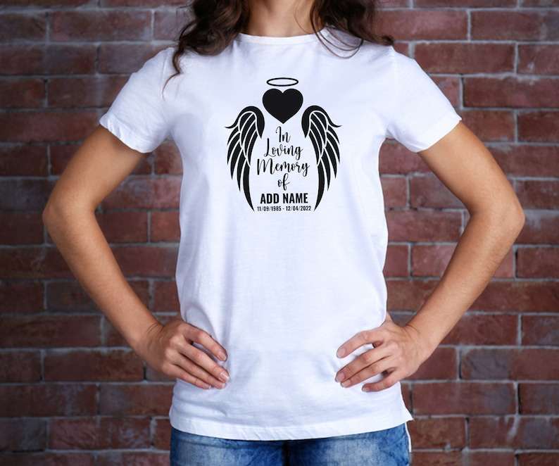 In Loving Memory Heart Svg, In Memory Angel Wings SVG - Memory Day Svg - Create Your Own In Loving Memory#6