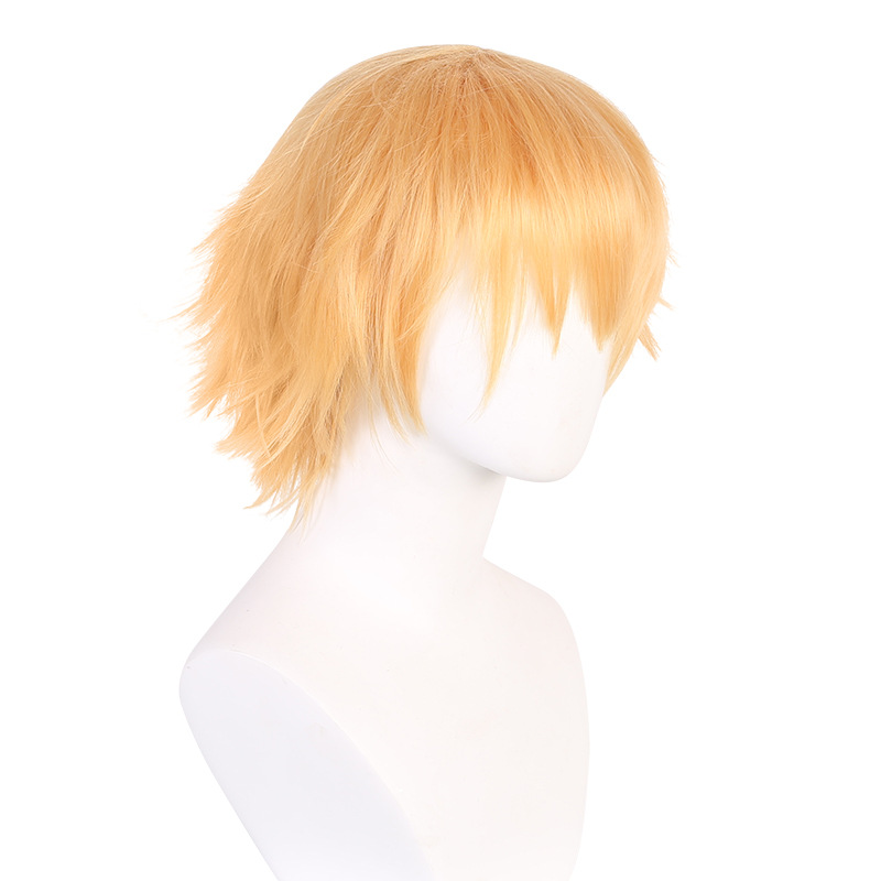  SYIBOO Anime Chainsaw Man Denji Cosplay Wig Golden Blonde Short  Wig Heat-resistant Fiber Hair + Wig Cap Halloween Accessories : Clothing,  Shoes & Jewelry