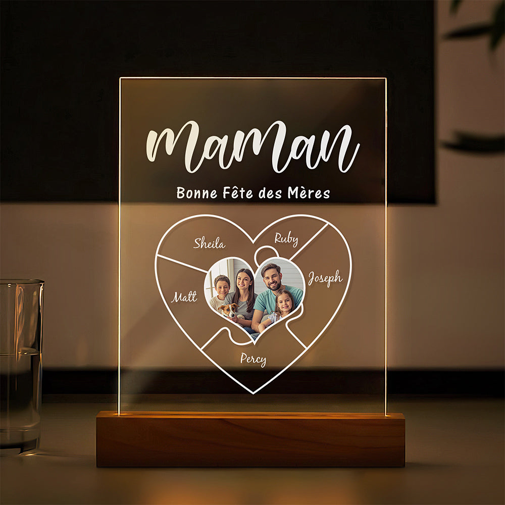 Plaque Acrylique "Merci Maman" - Cadeau Fête Des Mères Original Et Personnalisé