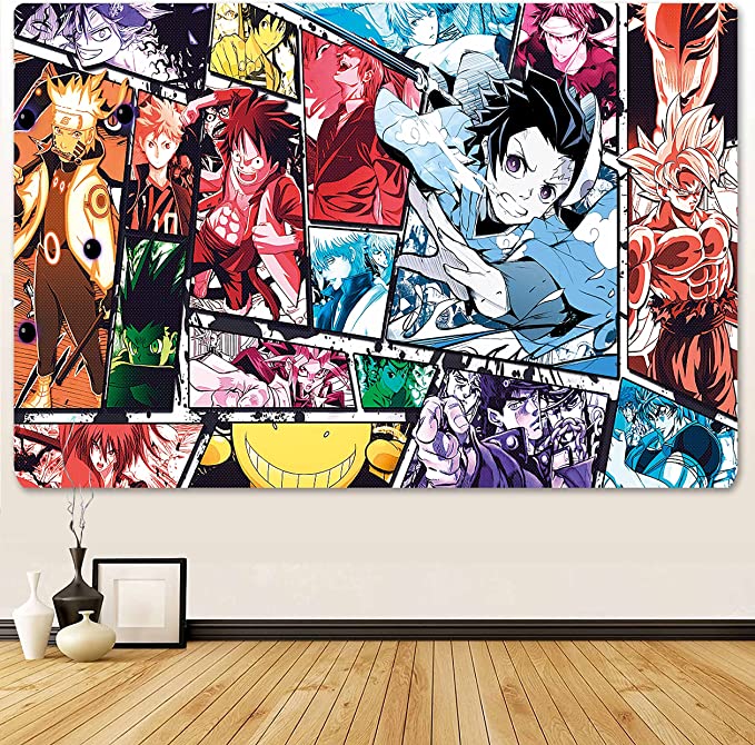Demon Slayer Tapestry-Demon Slayer Poster-Anime Tapestry-Anime Birthday  Decoration, Which Can Be Hung In The Living Room And Bedroom 60x80 Inches,  (black, 60x80in) : Amazon.in: Home & Kitchen
