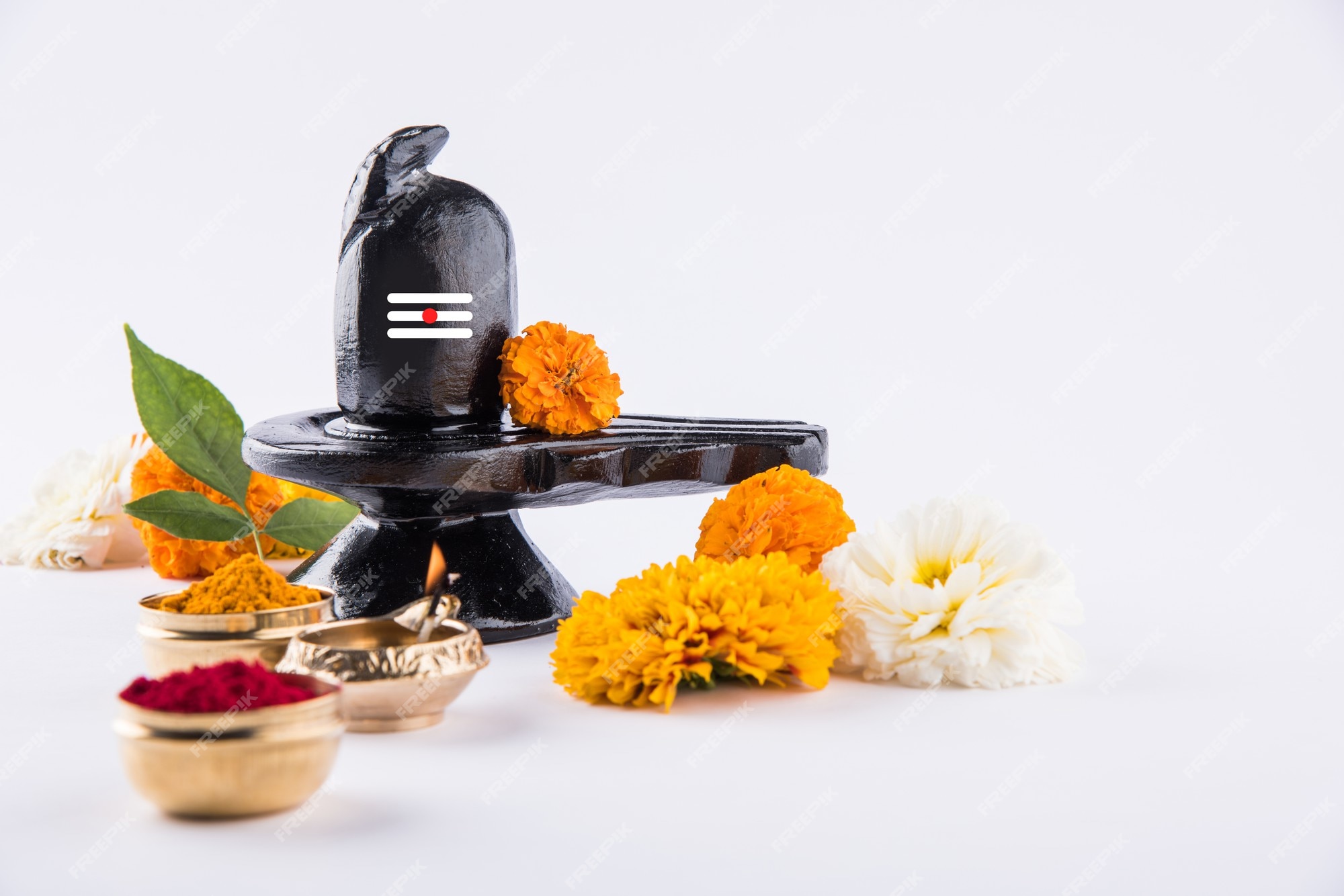 Shiva Lingam Images With Flowers