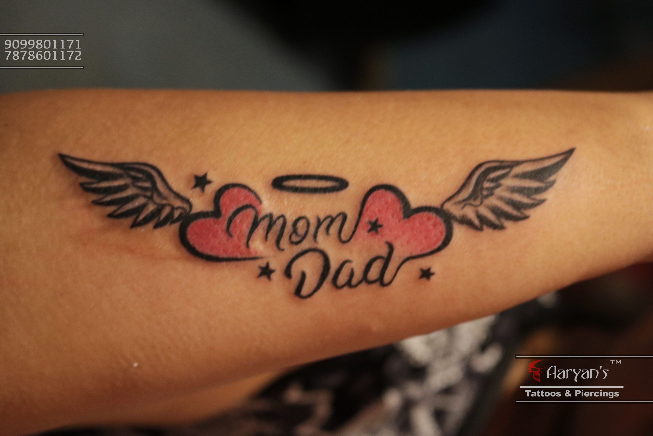 Maa Paa Tattoo, Mom Dad Tattoo New Style