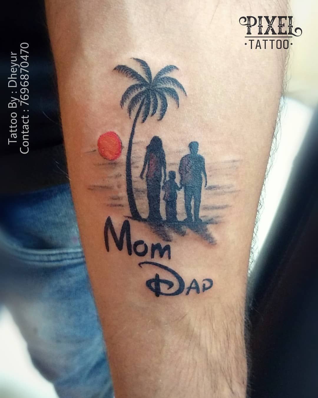 Maa Paa Tattoo, Mom Dad Tattoo New Style