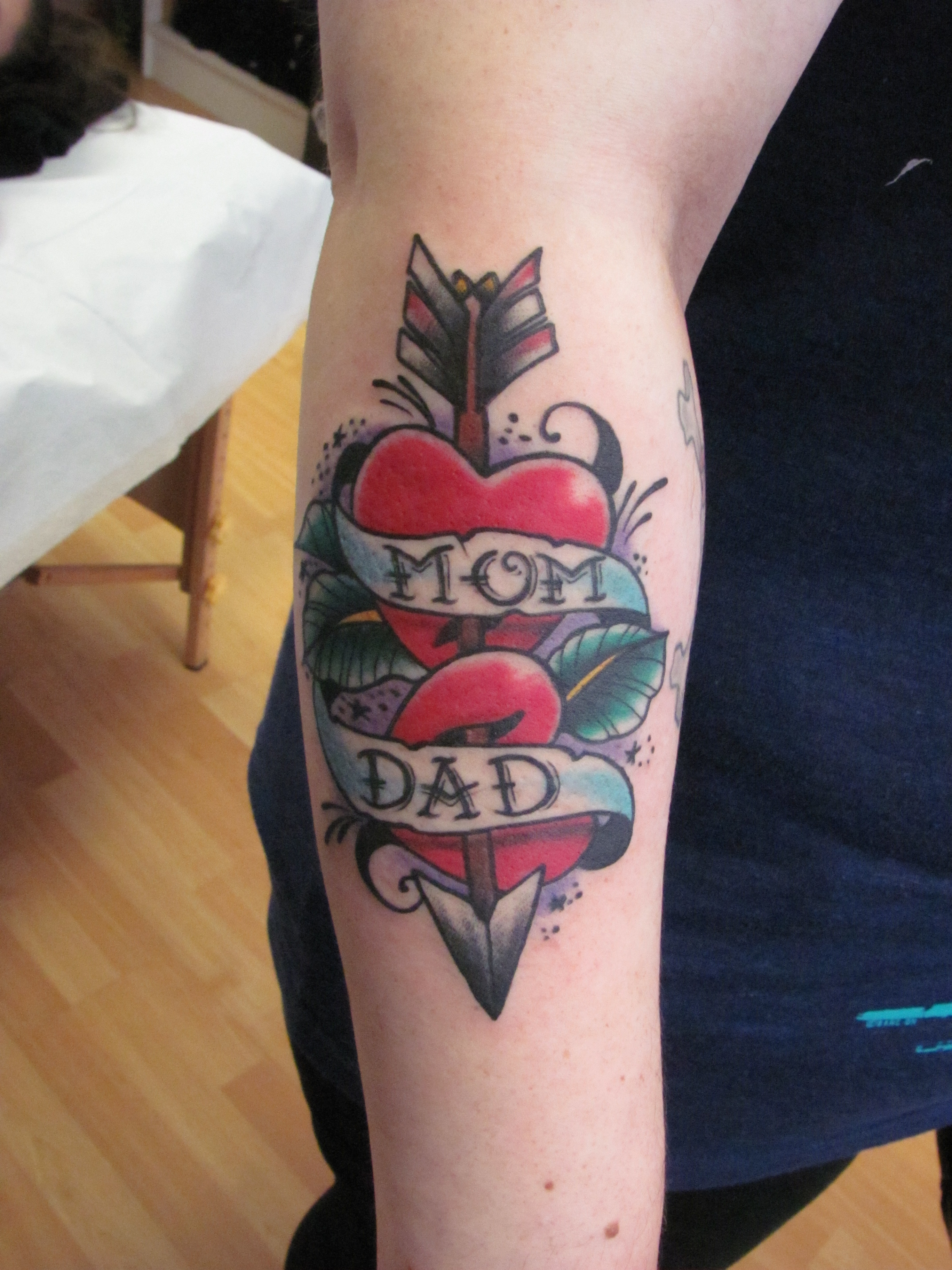 Maa Paa Tattoo, Mom Dad Tattoo New Style