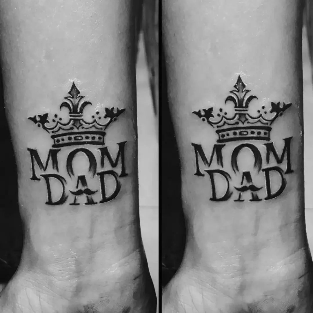 Maa Paa Tattoo, Wrist Mom Dad Tattoo