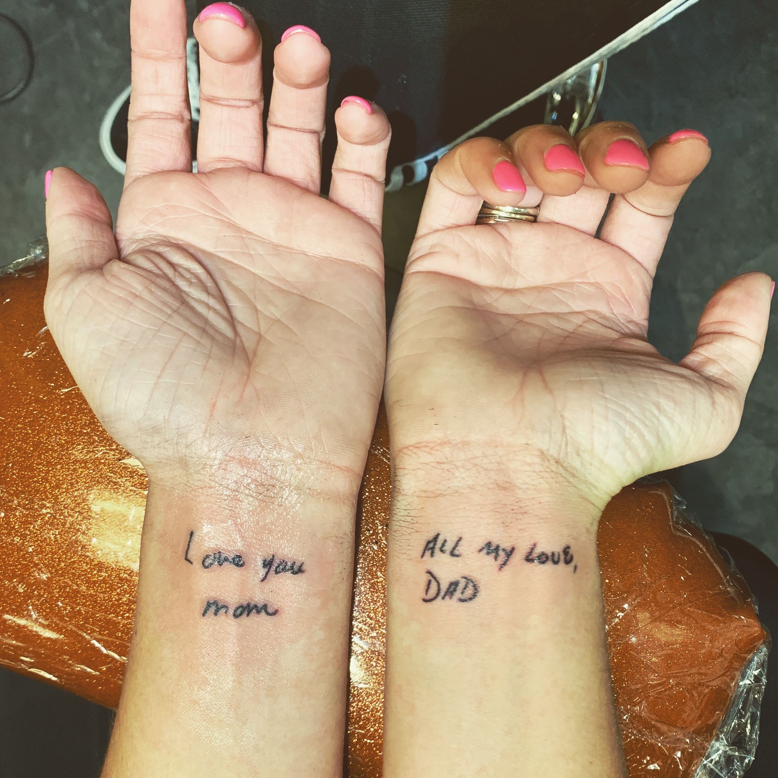 Maa Paa Tattoo, Wrist Mom Dad Tattoo