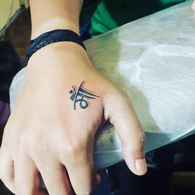 Maa Tattoo On Hand, Maa Tattoo In Hand