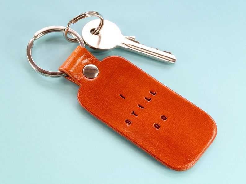 Leather Keychain Gifts for her and him Anniversary Gift Birthday Gift#1