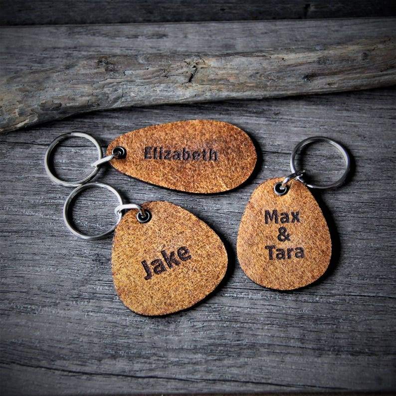 Leather Keychain Gifts for her and him Anniversary Gift Birthday Gift#3