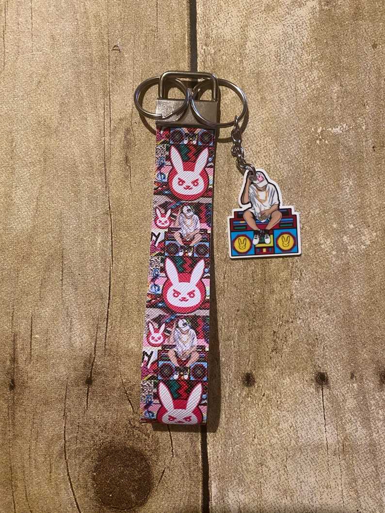 Badbunny Key Fob Gifts for her and him Anniversary Gift Birthday Gift#3