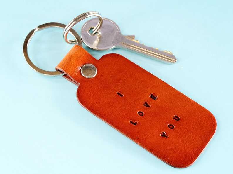 Leather Keychain Gifts for her and him Anniversary Gift Birthday Gift#1